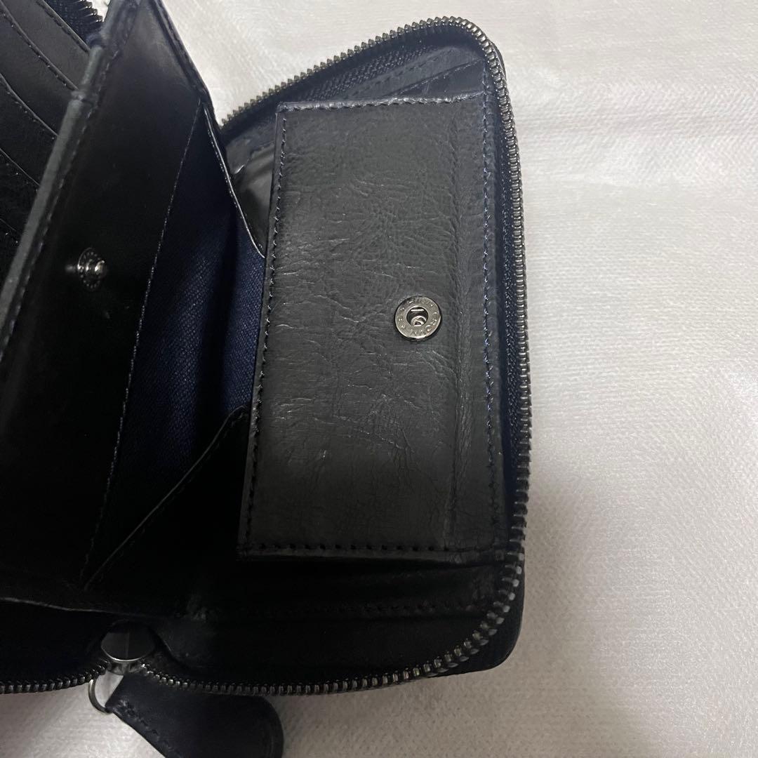 NOMADOI ミドルラウンド　財布　ノマドイ　ラウンドジップ　折財布　ブラック