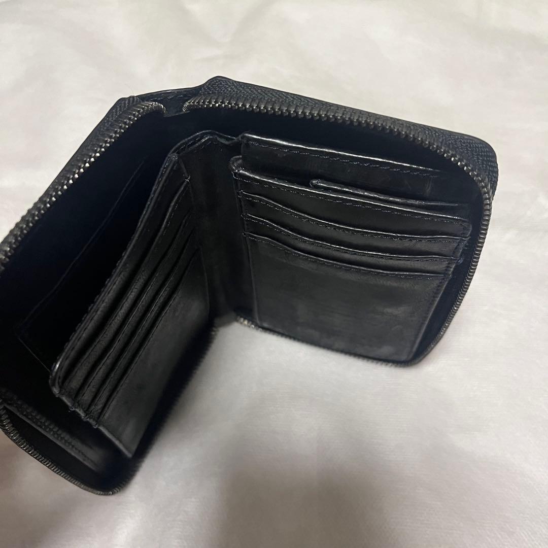 NOMADOI ミドルラウンド　財布　ノマドイ　ラウンドジップ　折財布　ブラック