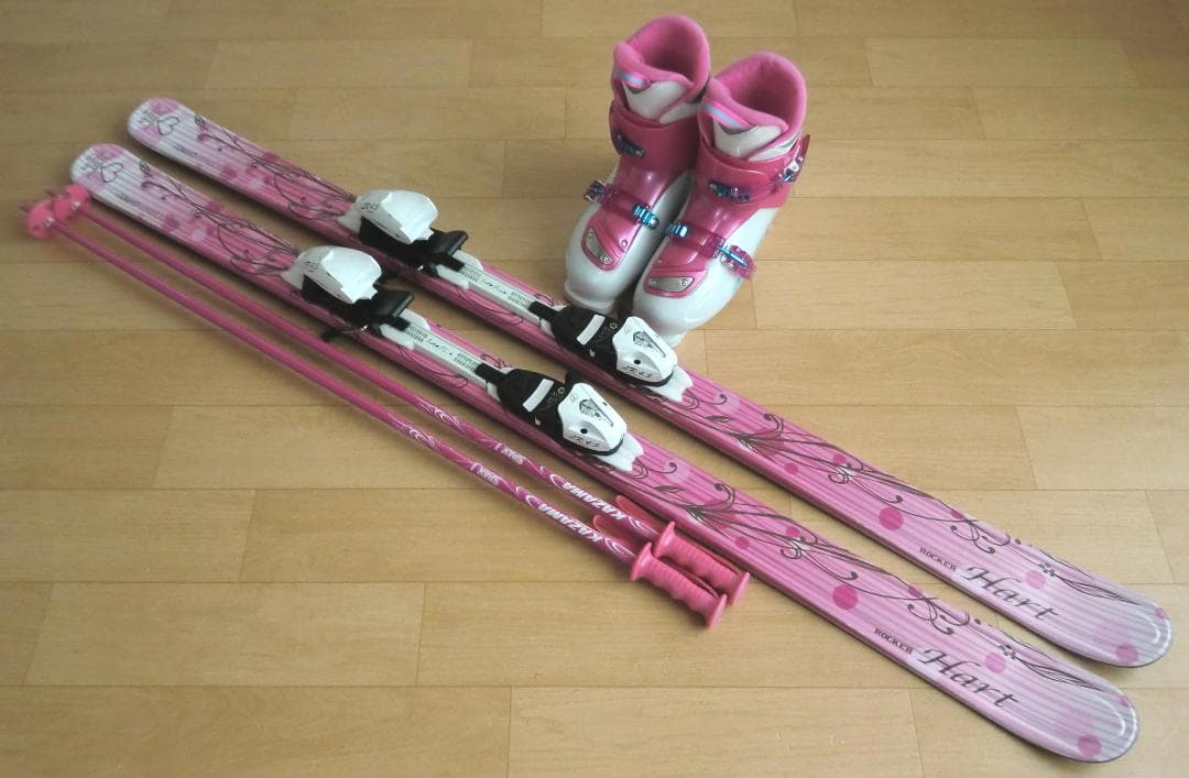 ■■送料無料■Hart■ジュニア用スキー4点セット■146/25■WAX済■■