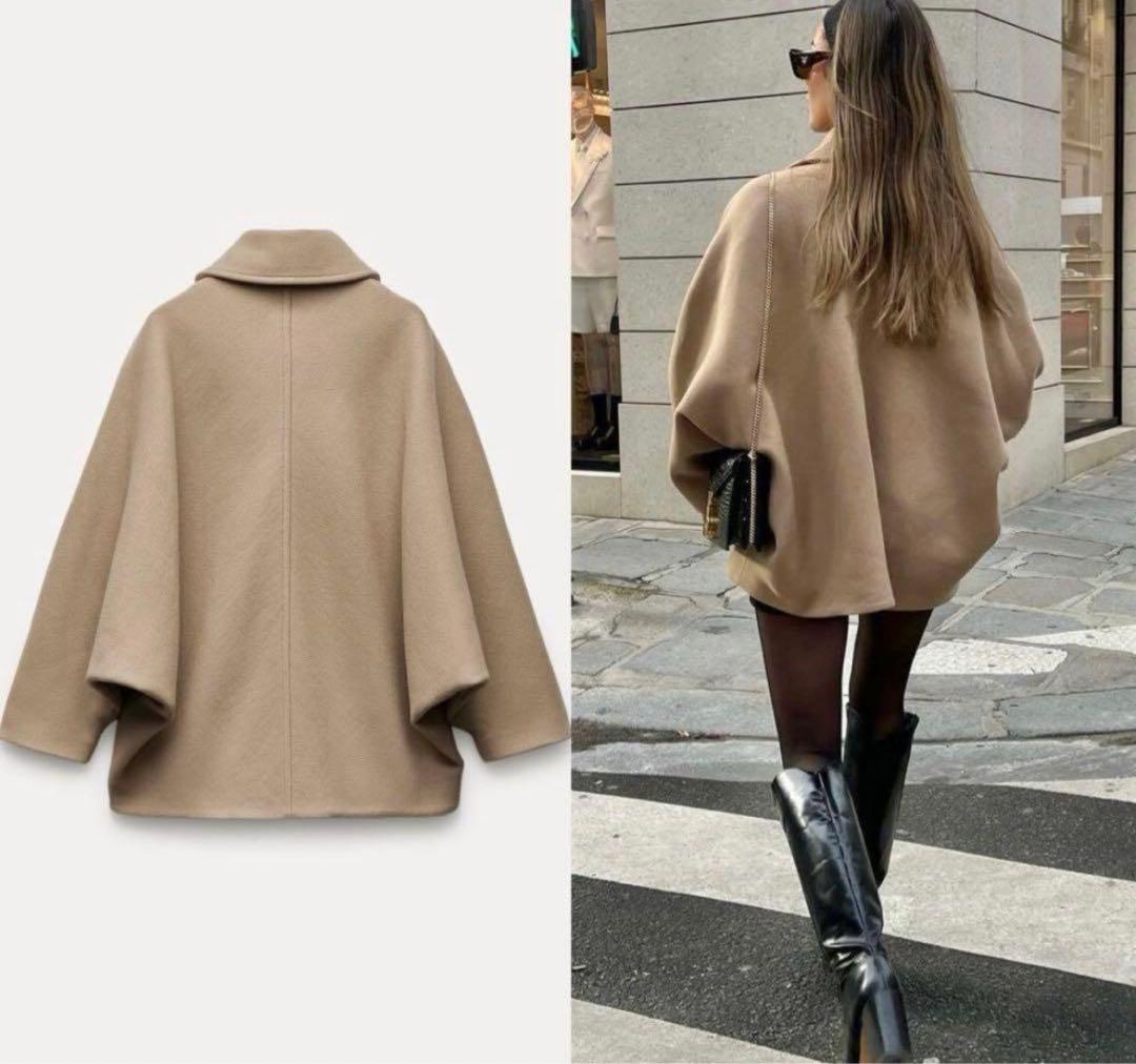 [即日発送]最安値♡ワンホン♡zara♡ウール♡オーバーサイズショートコート