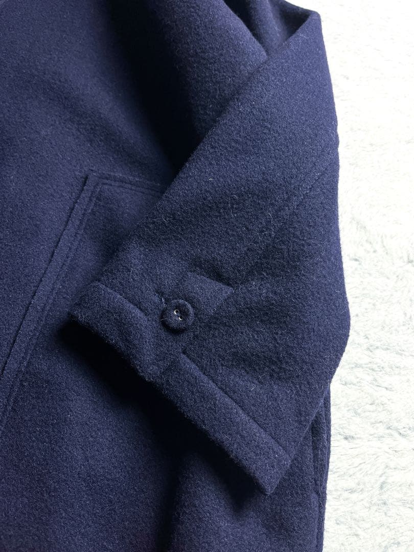 【HOUSE OF LOTUS】スタンドカラーウールロングコート 裏地刺子 M