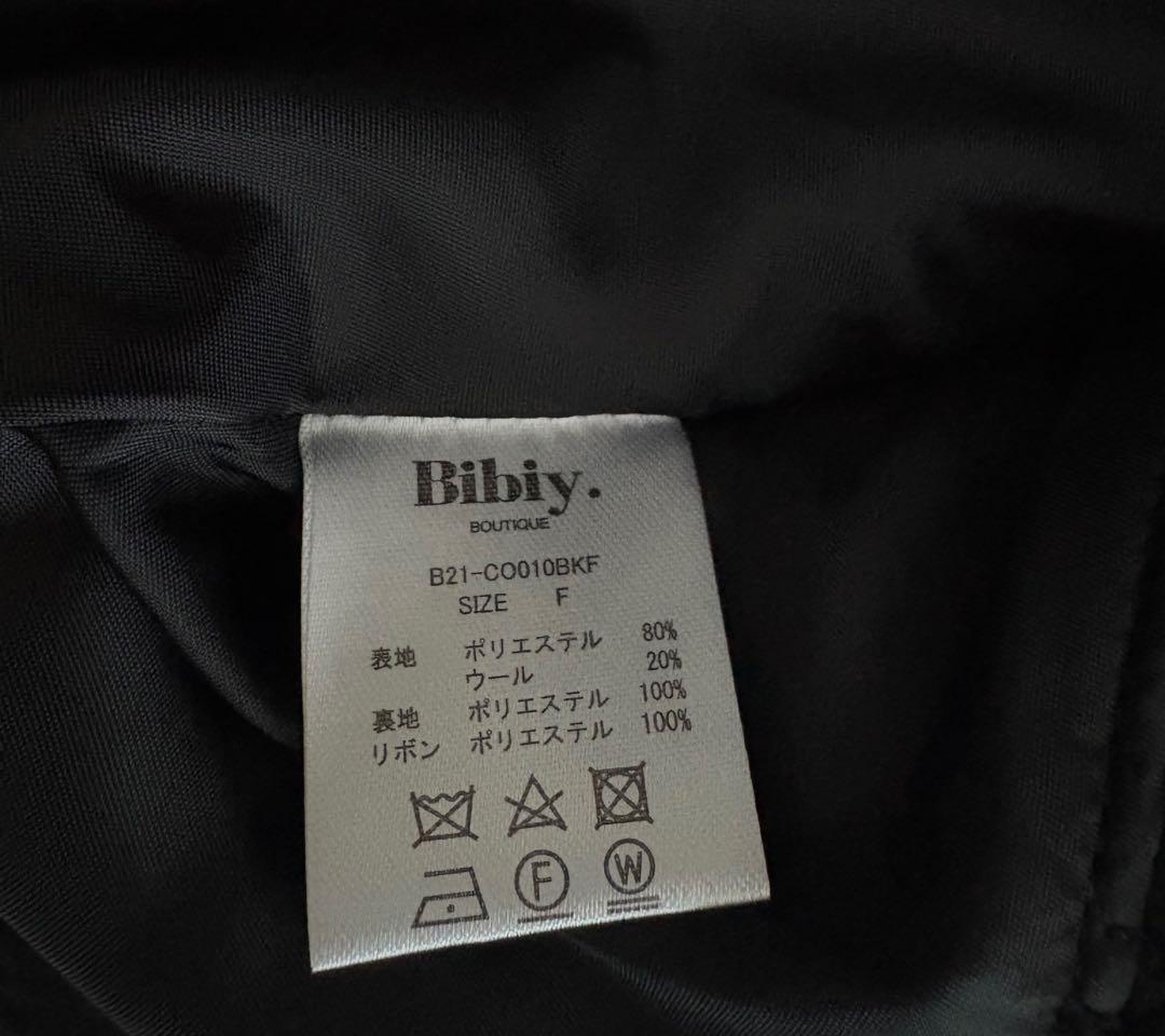 Bibiy MELINDA CAPEポンチョ　マント　ケープコート　ブラック