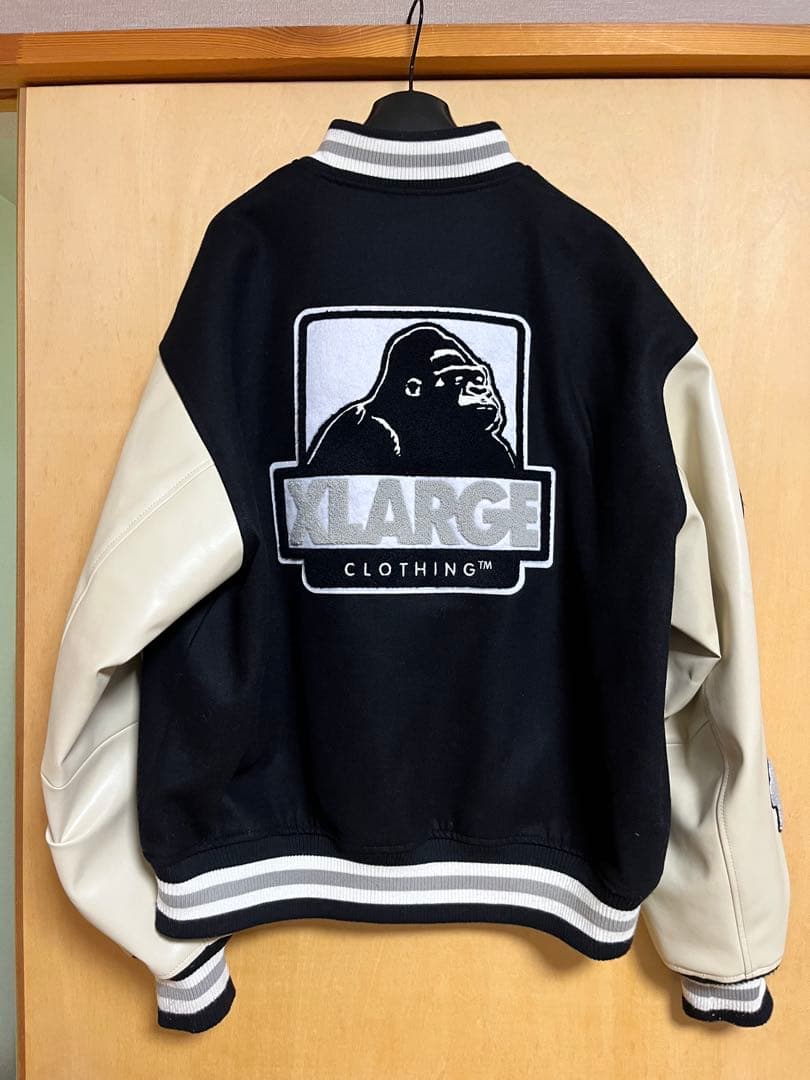 XLARGE スタジャン L ブラック✖️アイボリー 1991-2022