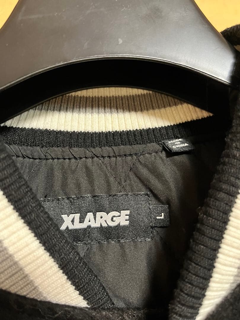 XLARGE スタジャン L ブラック✖️アイボリー 1991-2022