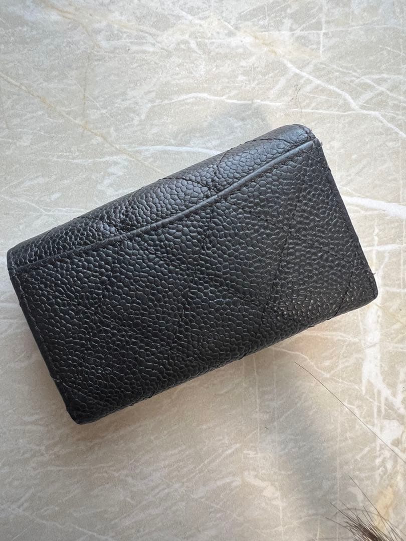 CHANEL キーケース ブラック　キャビアスキン
