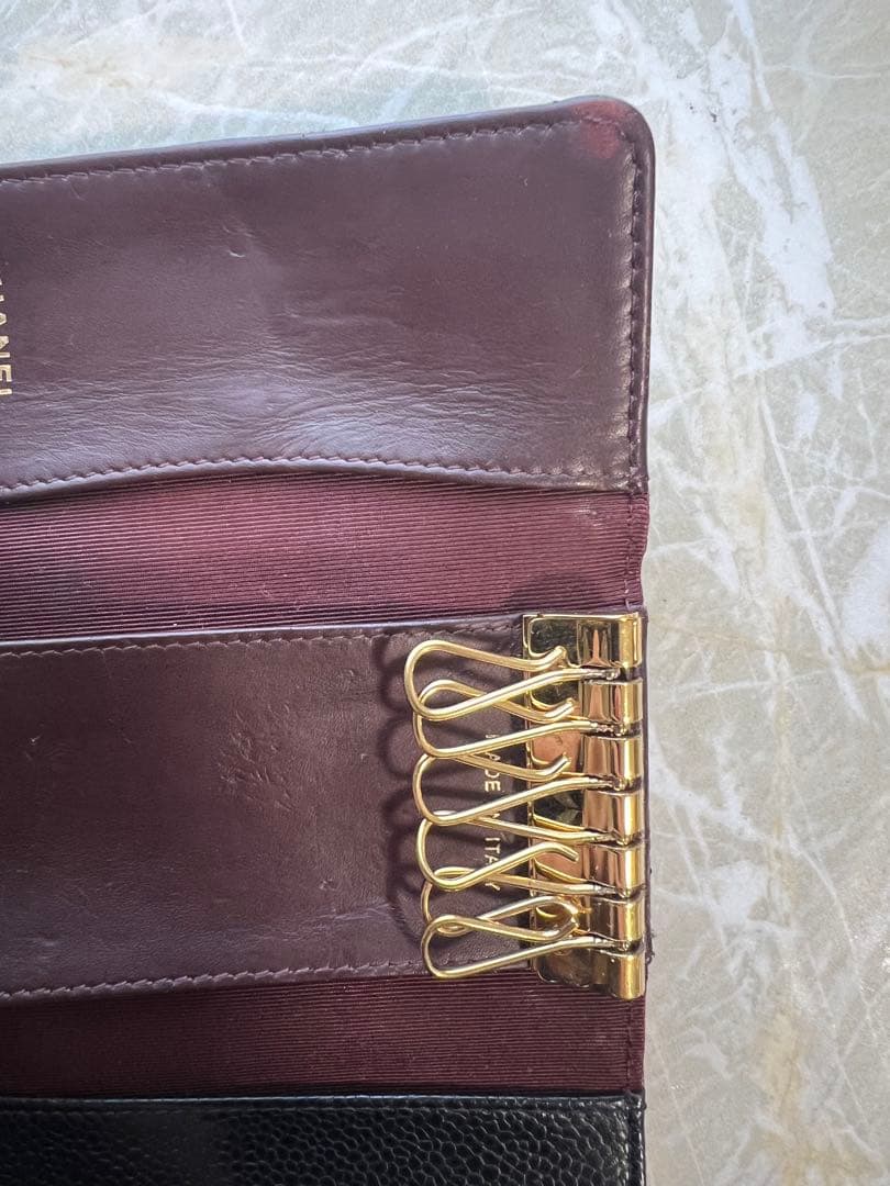 CHANEL キーケース ブラック　キャビアスキン