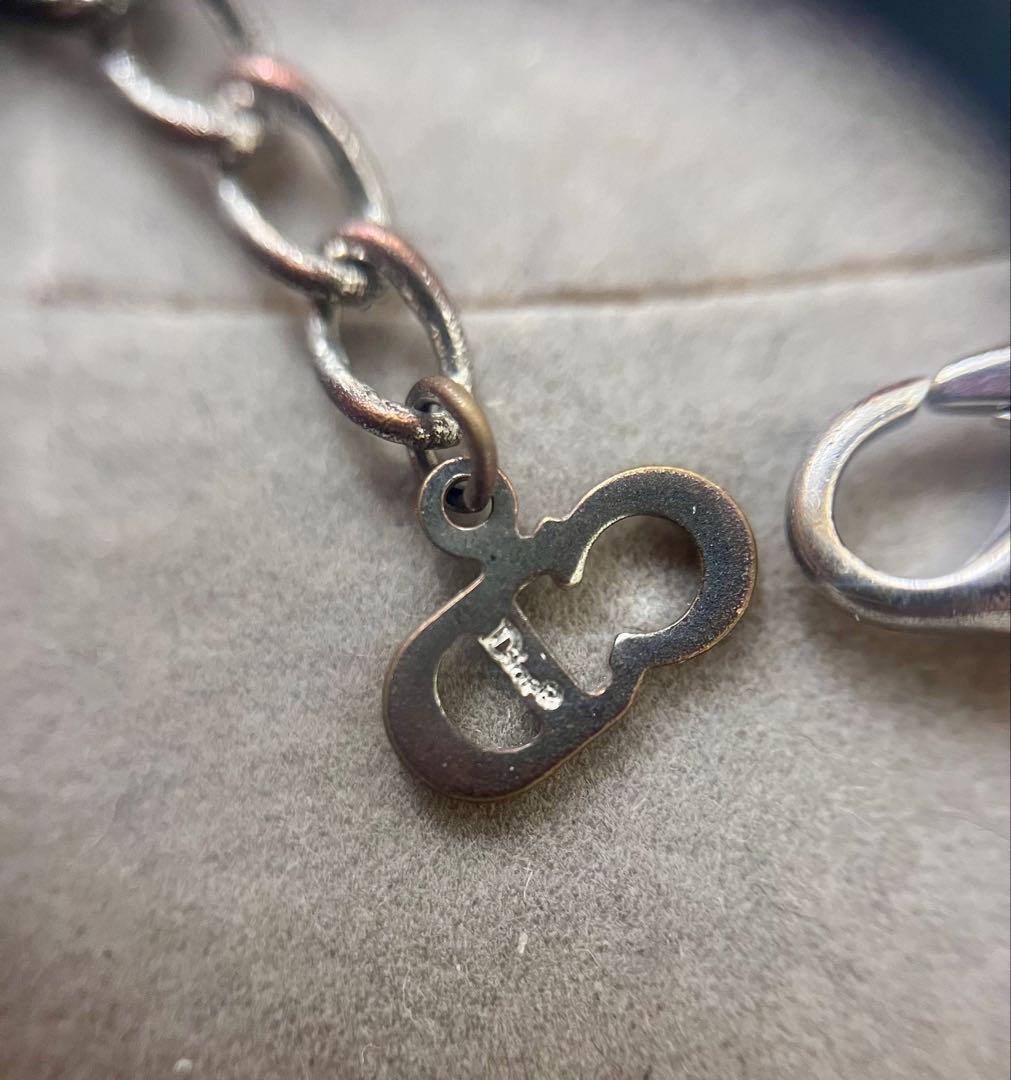 ディオール ロゴ ネックレス イヤリングセットとラインストーンシルバーネックレス