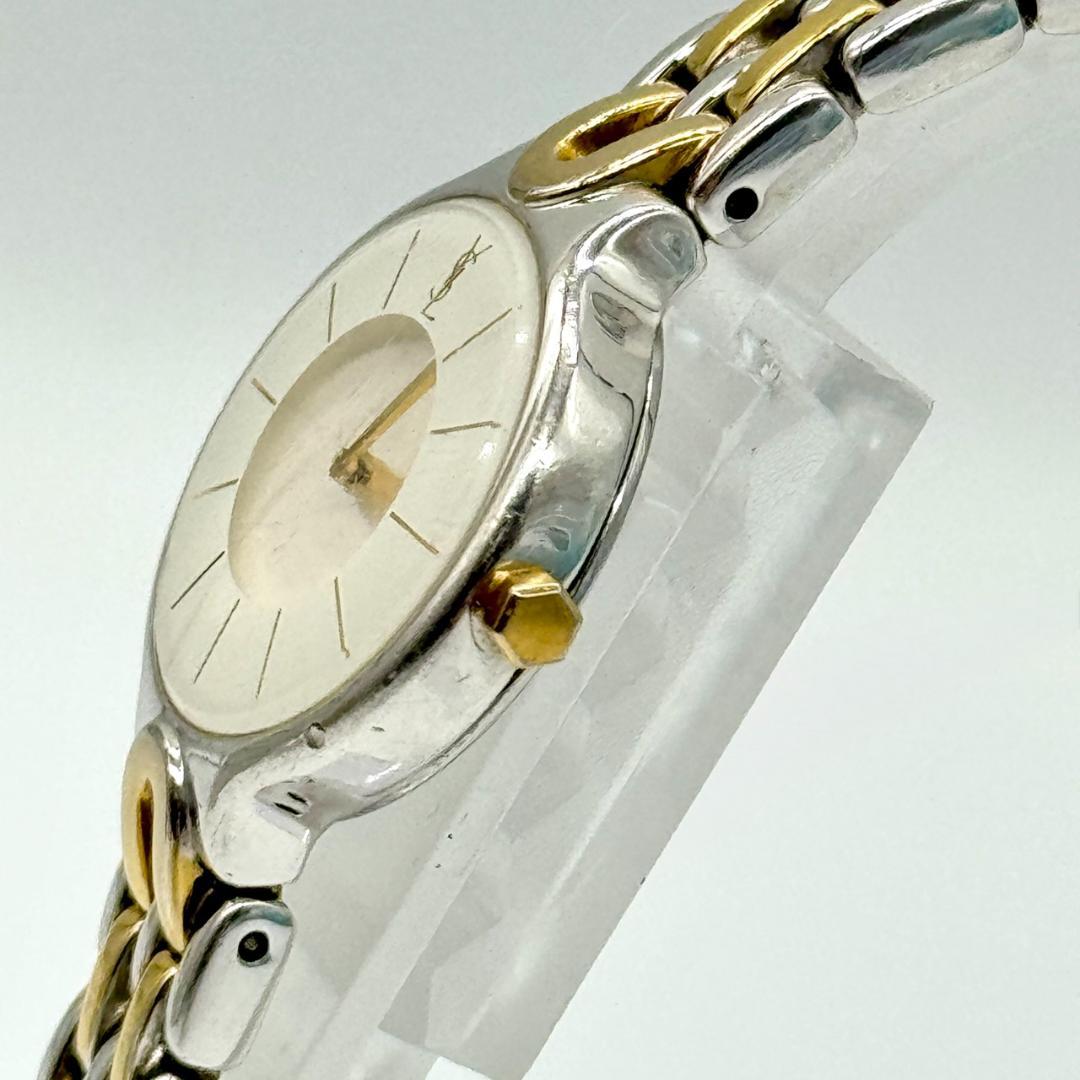 稼働品 YSL イヴサンローラン 腕時計 白文字盤 ２針 5421-H08070