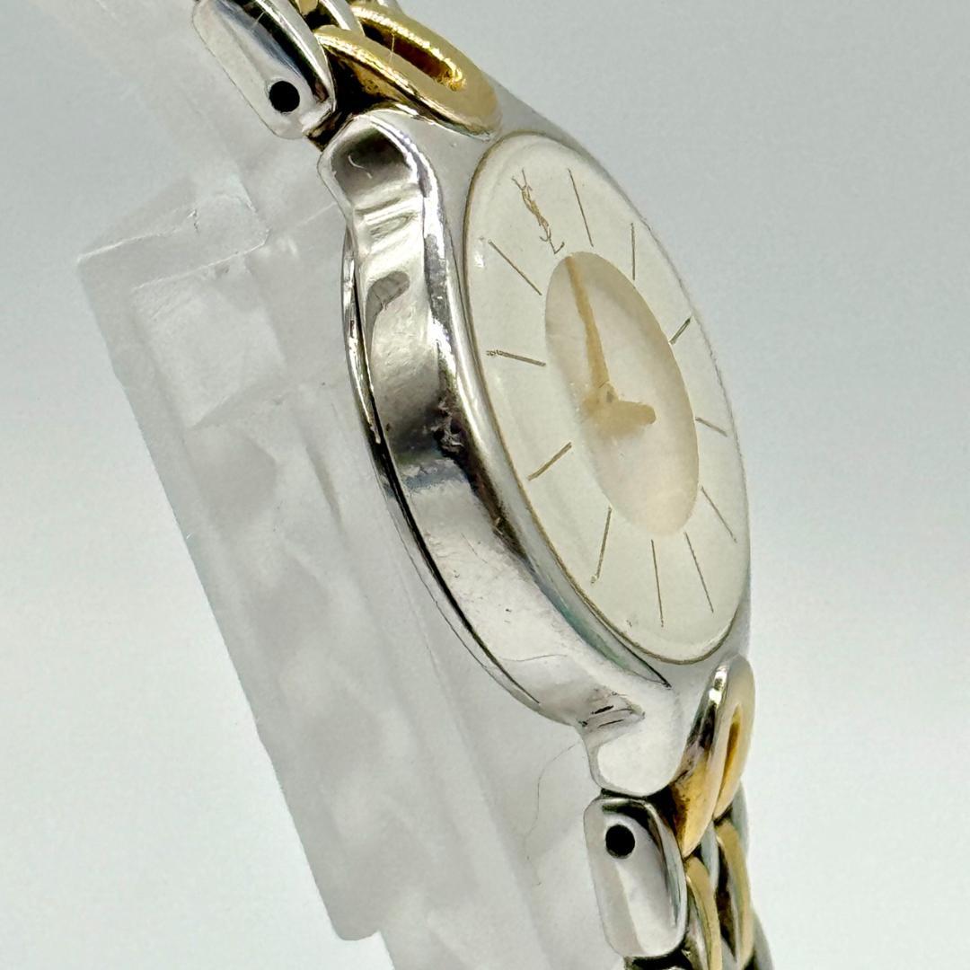 稼働品 YSL イヴサンローラン 腕時計 白文字盤 ２針 5421-H08070