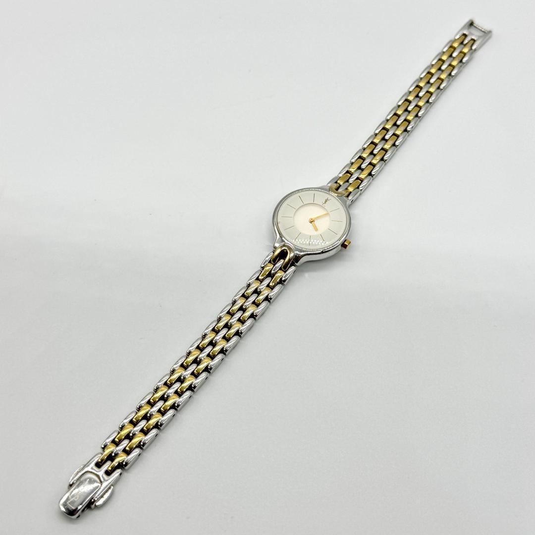 稼働品 YSL イヴサンローラン 腕時計 白文字盤 ２針 5421-H08070