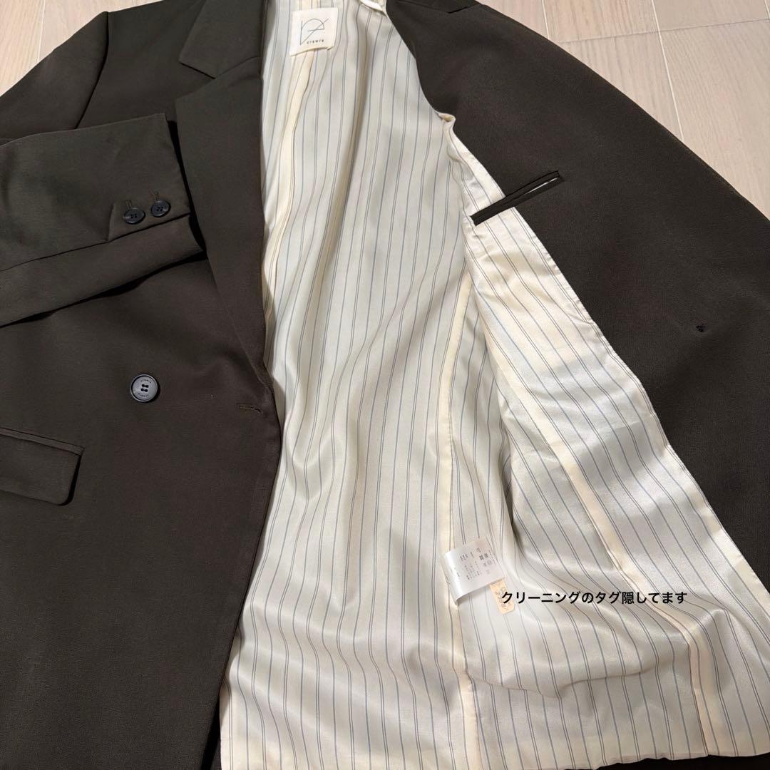 クルーレ crewre ダブルテーラードジャケット サイズ3オリーブブラウン