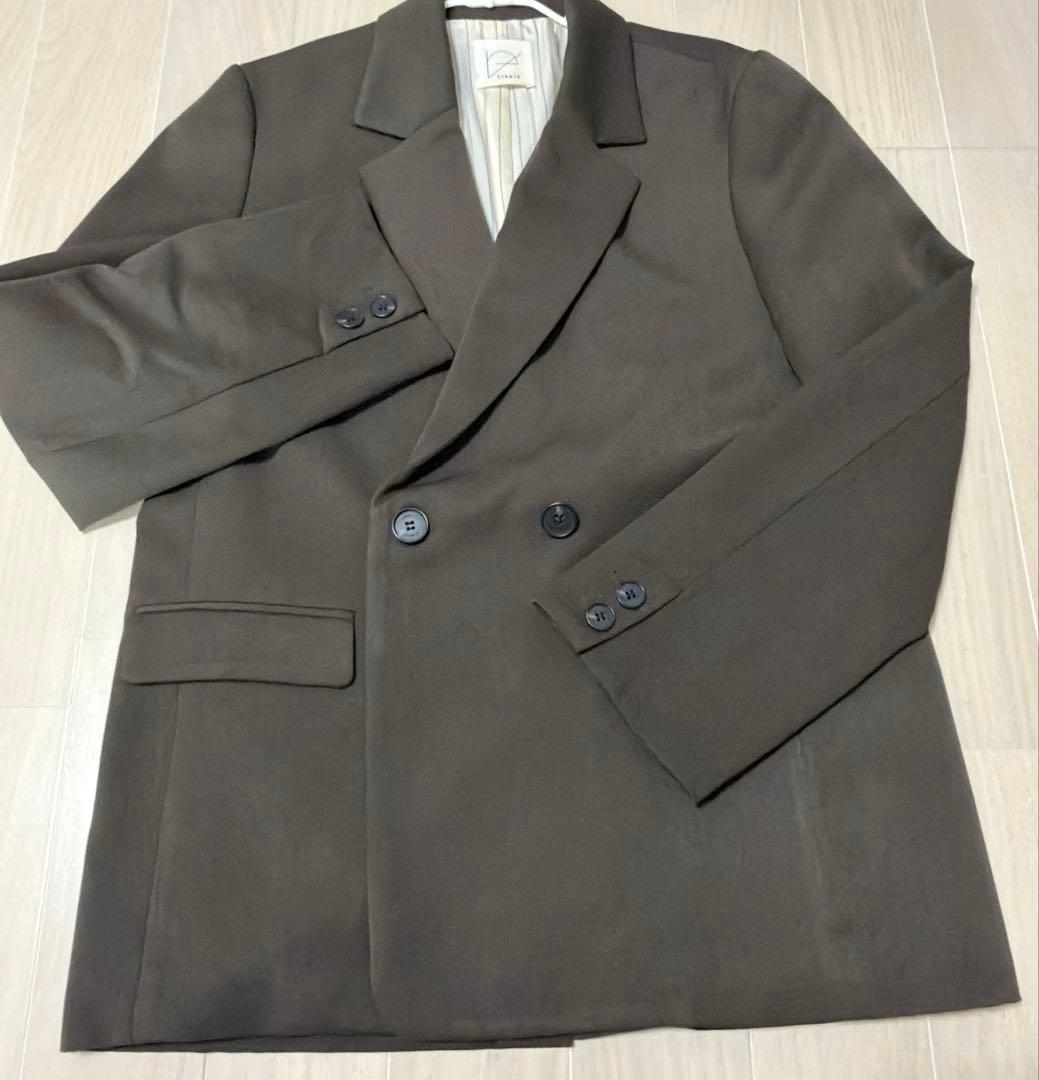 クルーレ crewre ダブルテーラードジャケット サイズ3オリーブブラウン