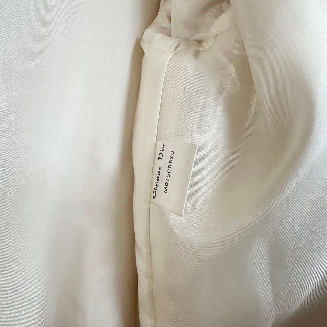 Christian Dior アイボリー ダブルコート ピーコート