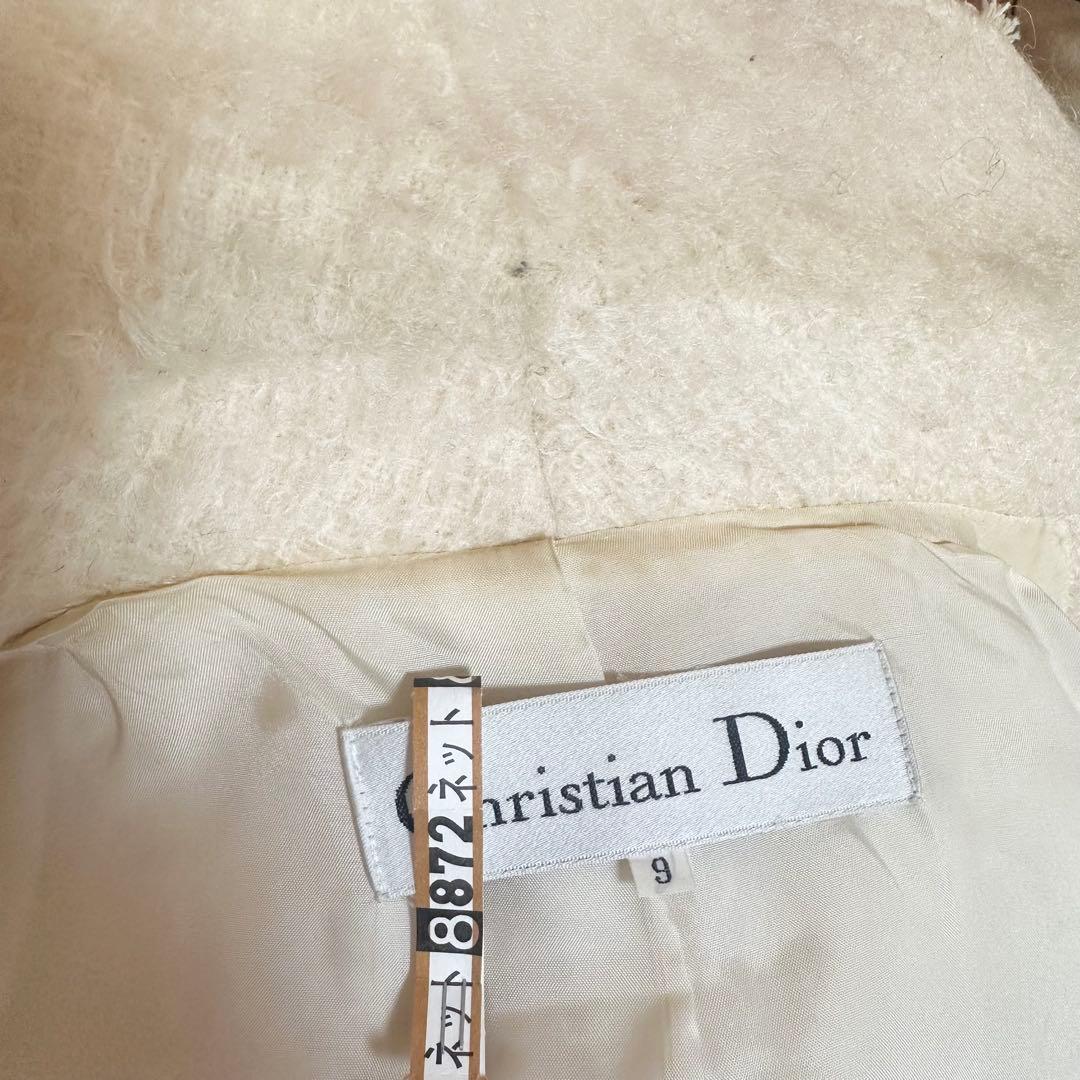 Christian Dior アイボリー ダブルコート ピーコート