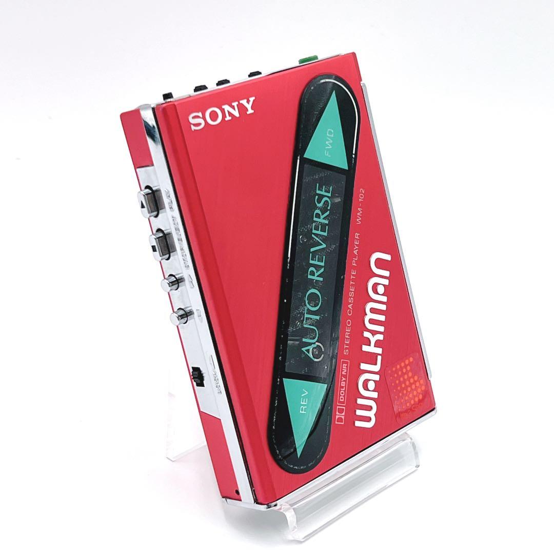 【超美品・動作品】 SONY WM-102 ウォークマン　 希少色　レッド
