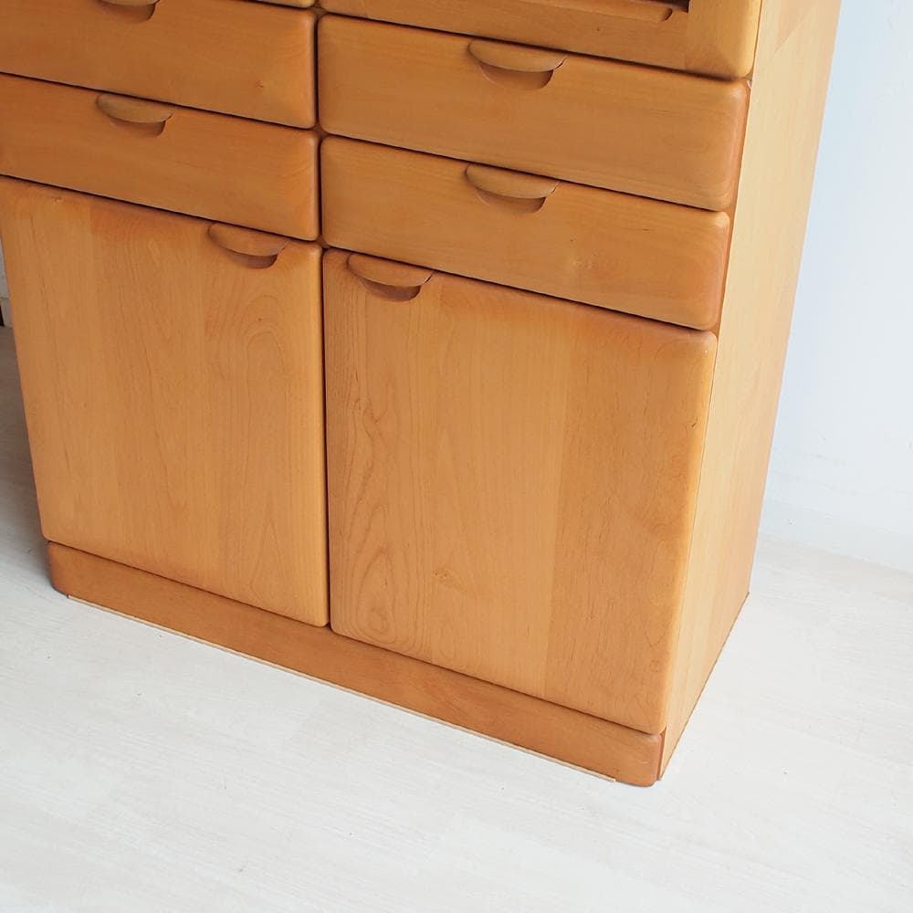 未使用品 起立木工 「フィオナ」 キッチンキャビネット 84cm アルダー材