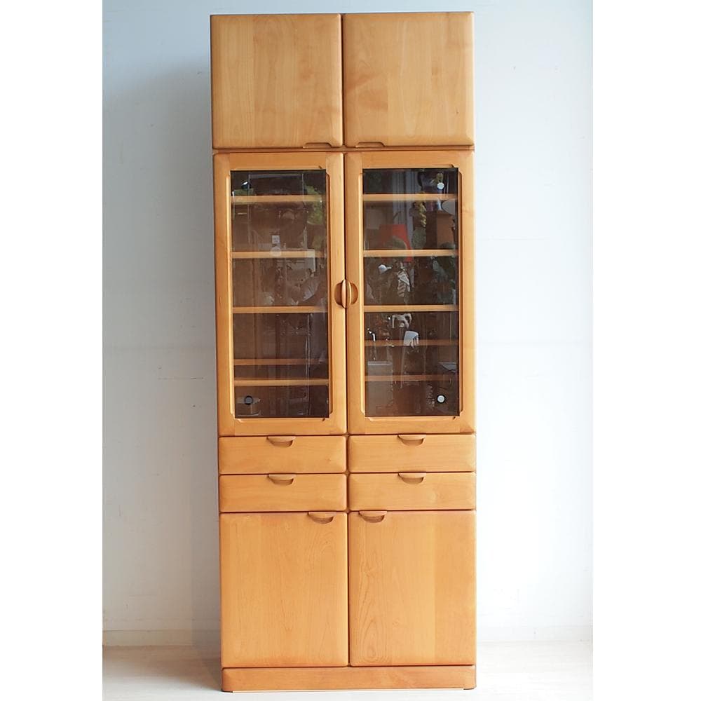 未使用品 起立木工 「フィオナ」 キッチンキャビネット 84cm アルダー材