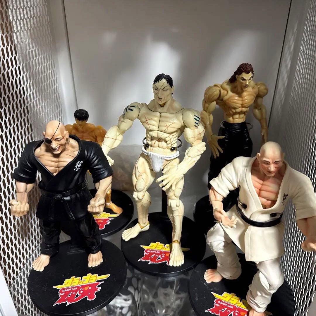 グラップラー刃牙フィギュア５体刃牙，勇次郎、独歩黒，独歩白，花山