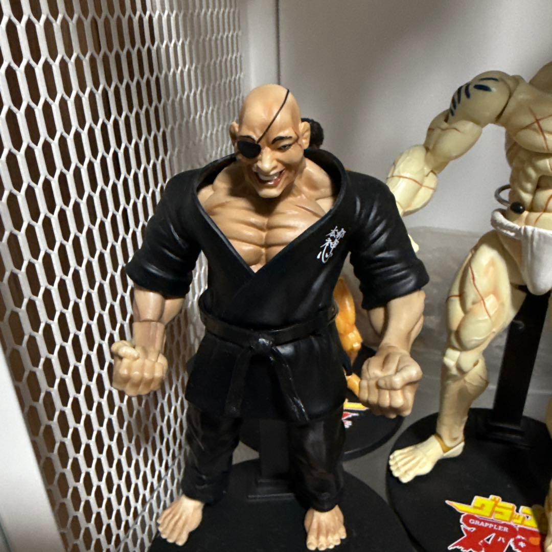 グラップラー刃牙フィギュア５体刃牙，勇次郎、独歩黒，独歩白，花山