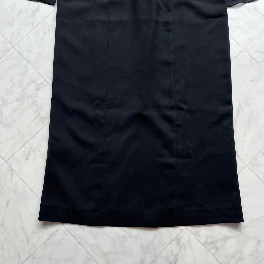 atlo スリットスリーブ　ジレ付きロングワンピース　オケージョン　ブラック　M