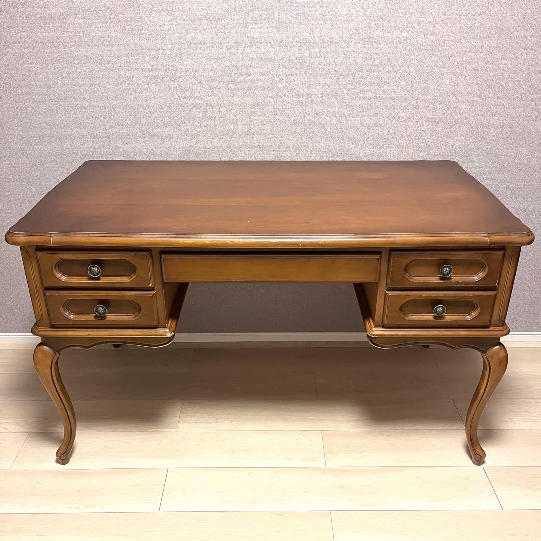 【送料無料】カリモクkarimoku 「ネオクラシック」 両袖デスク　書斎　猫脚