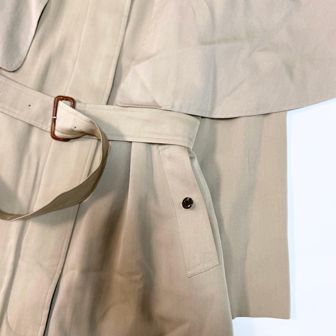 BURBERRY トレンチコート　ステンカラーコート　ケープ　チェック柄　ベルト