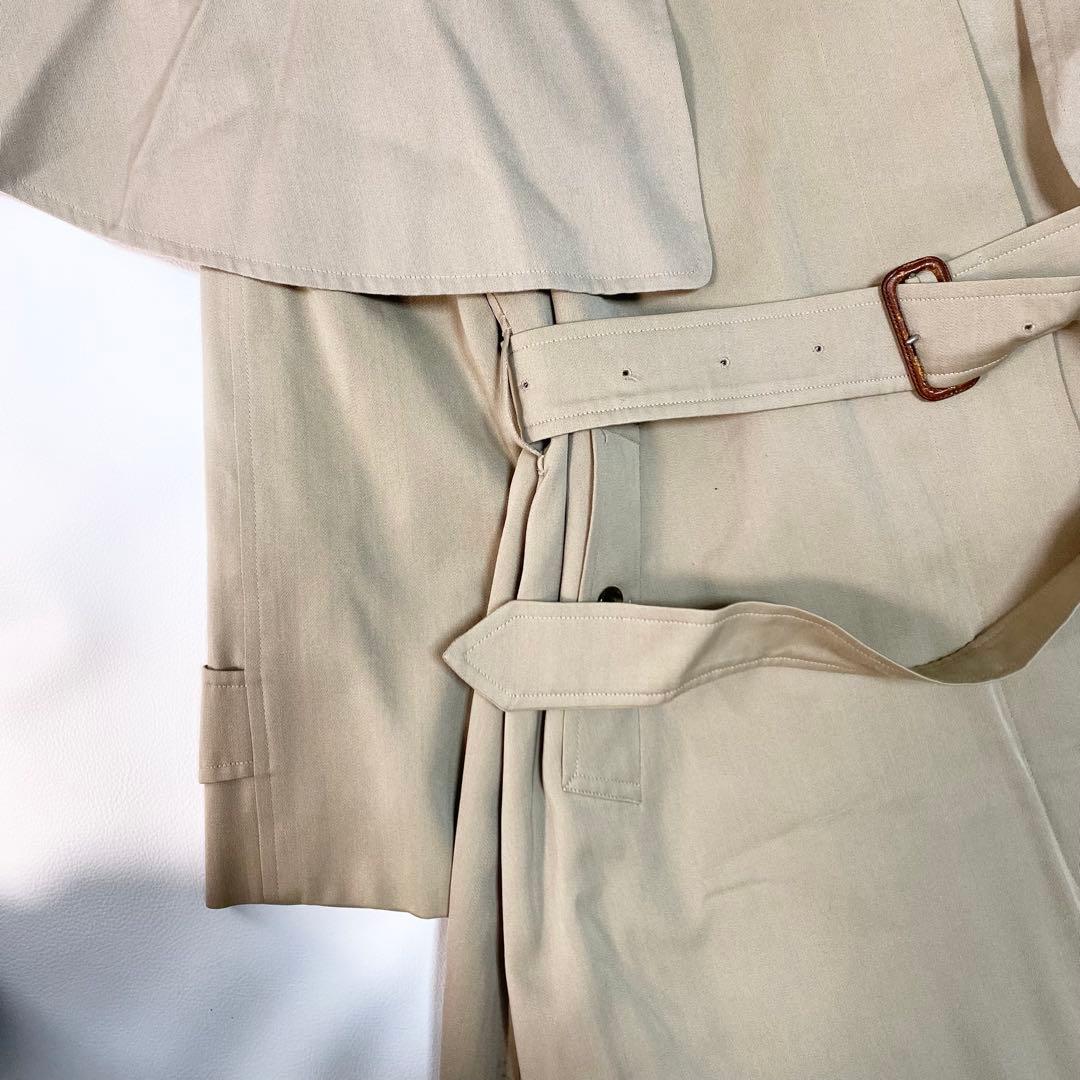 BURBERRY トレンチコート　ステンカラーコート　ケープ　チェック柄　ベルト