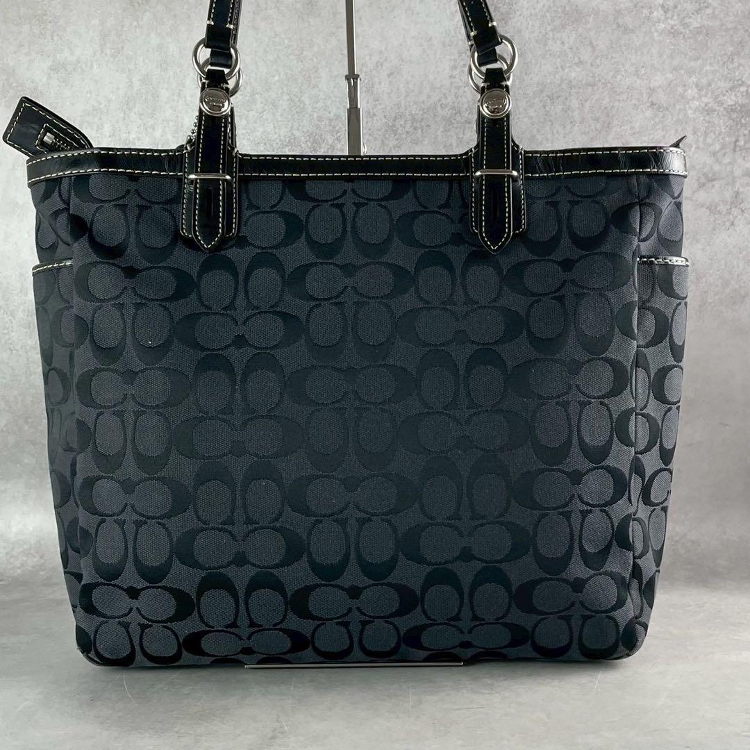 専用✨A4可 コーチ トートバッグ キャンバス×レザー 肩掛け シグネチャー