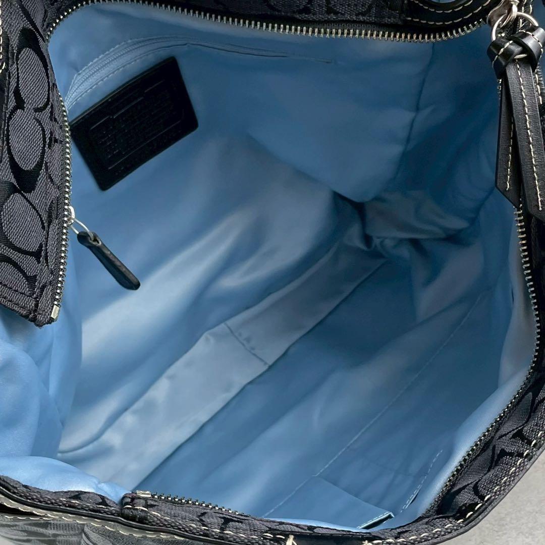 専用✨A4可 コーチ トートバッグ キャンバス×レザー 肩掛け シグネチャー