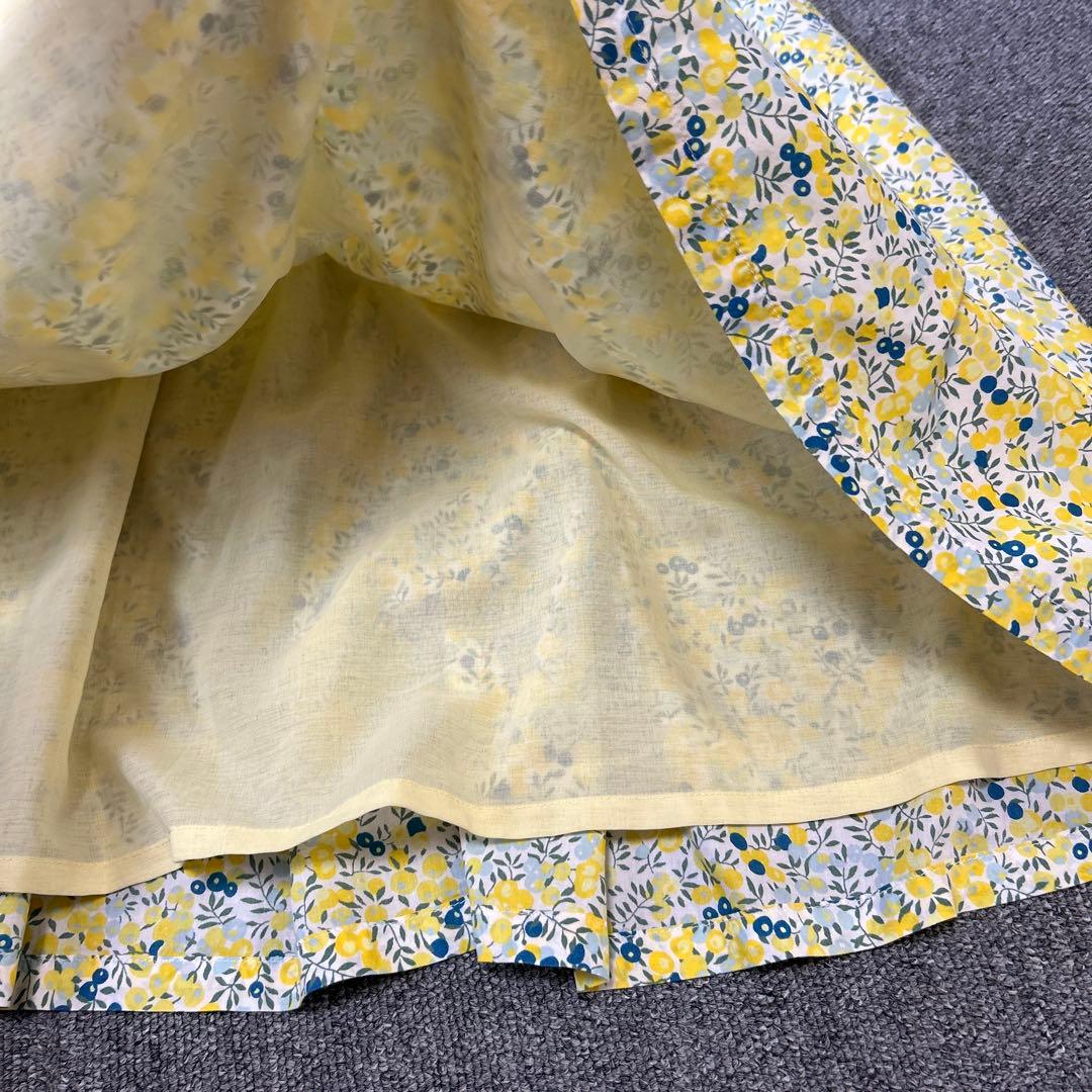 ファミリア　リバティ長袖ワンピース150