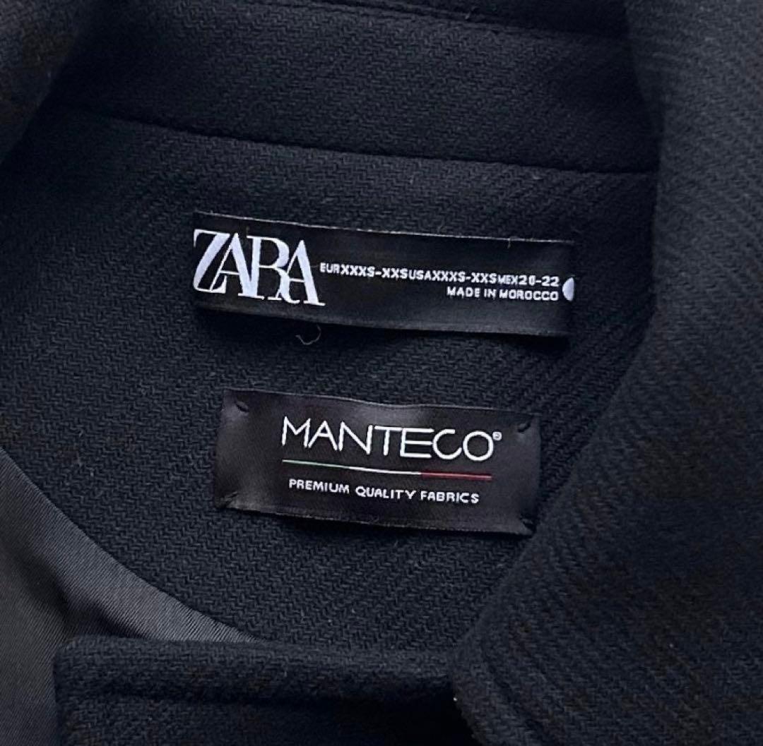 ZARA MANTECO オーバーサイズウールコート23AWブラックXXS