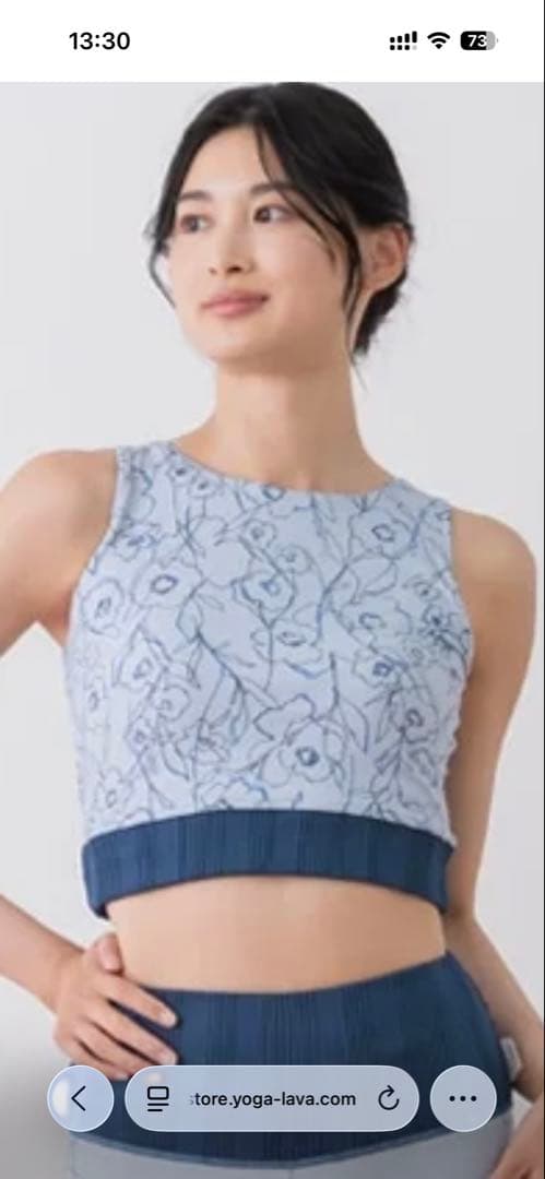 【SUKALA】ドローイングフラワーショートタンクトップ