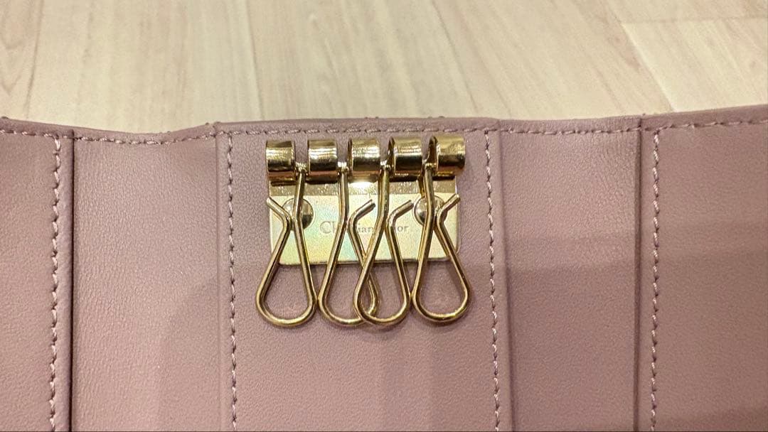 【日本限定】My Dior Aster キーケース　カナージュ ラムスキン