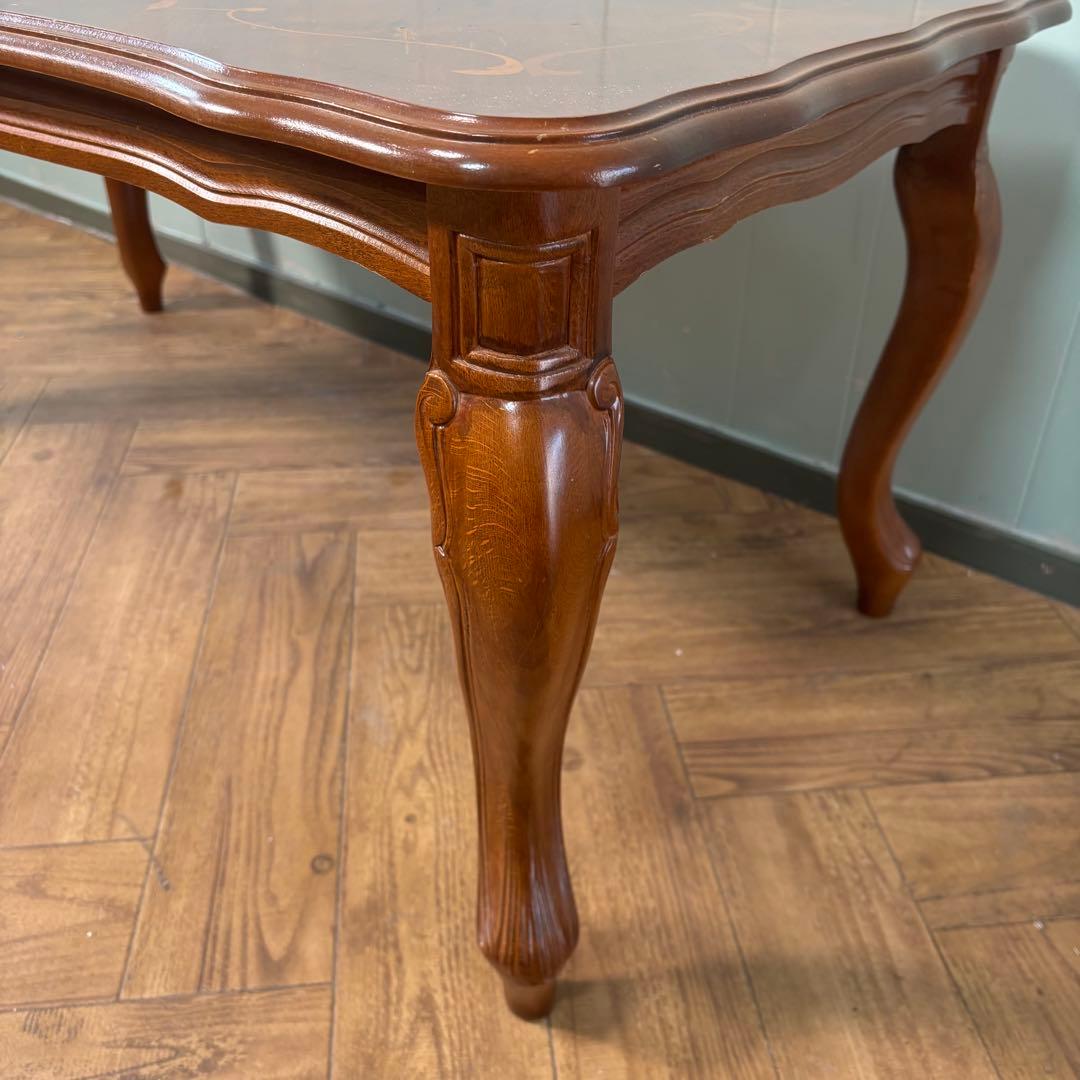 希少品　イタリア ヴェローナ　クラシック 猫脚 リビングテーブル 象嵌細工