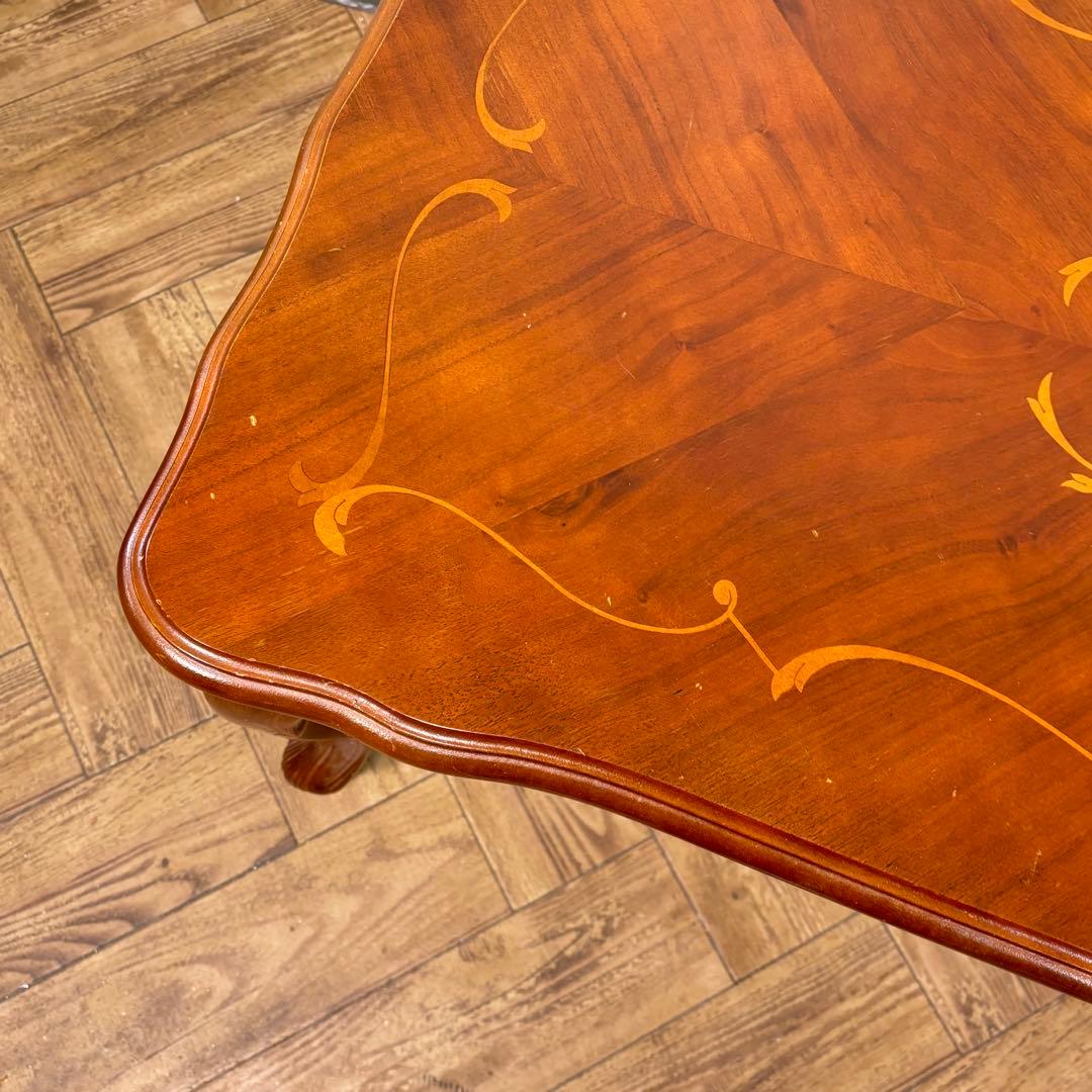 希少品　イタリア ヴェローナ　クラシック 猫脚 リビングテーブル 象嵌細工