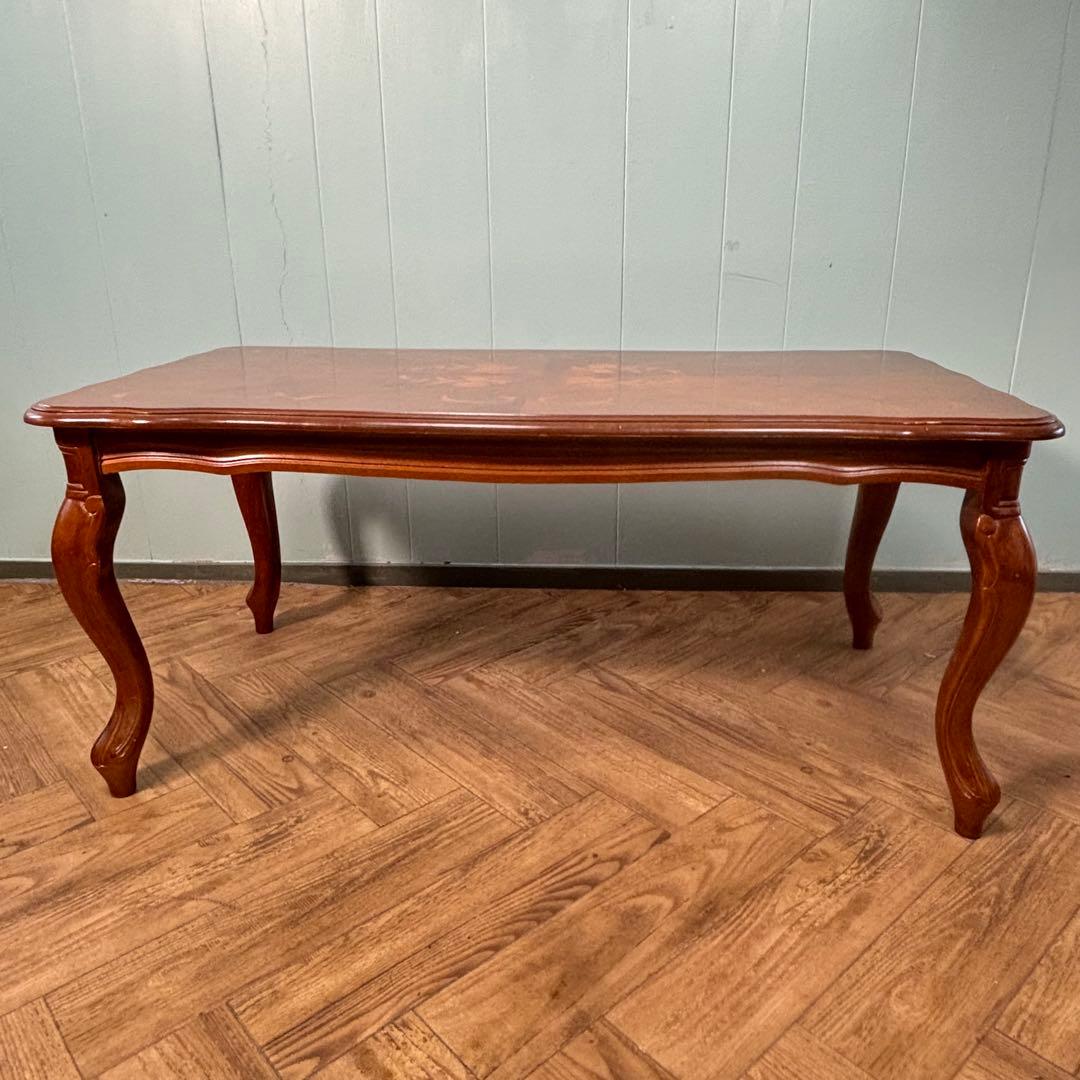 希少品　イタリア ヴェローナ　クラシック 猫脚 リビングテーブル 象嵌細工