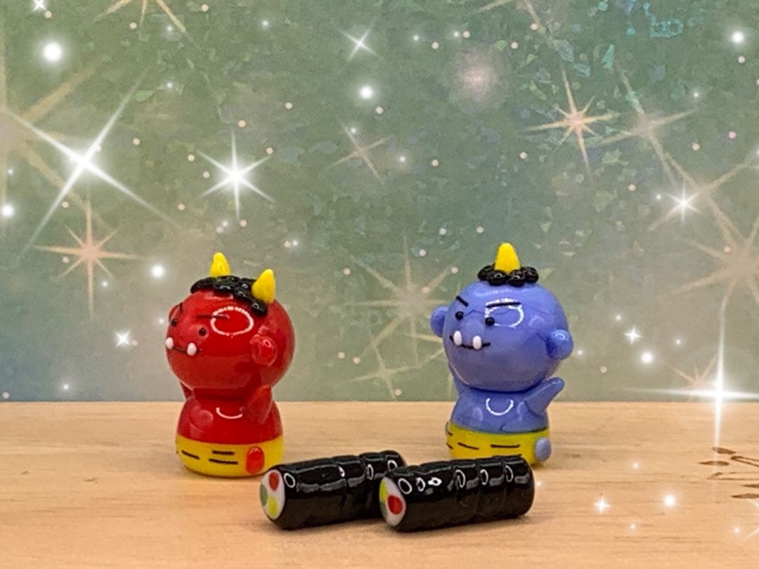 可愛い*°♡満開花ざかり雛☆ミニチュア　ガラス細工☆ひな祭り　桃の節句