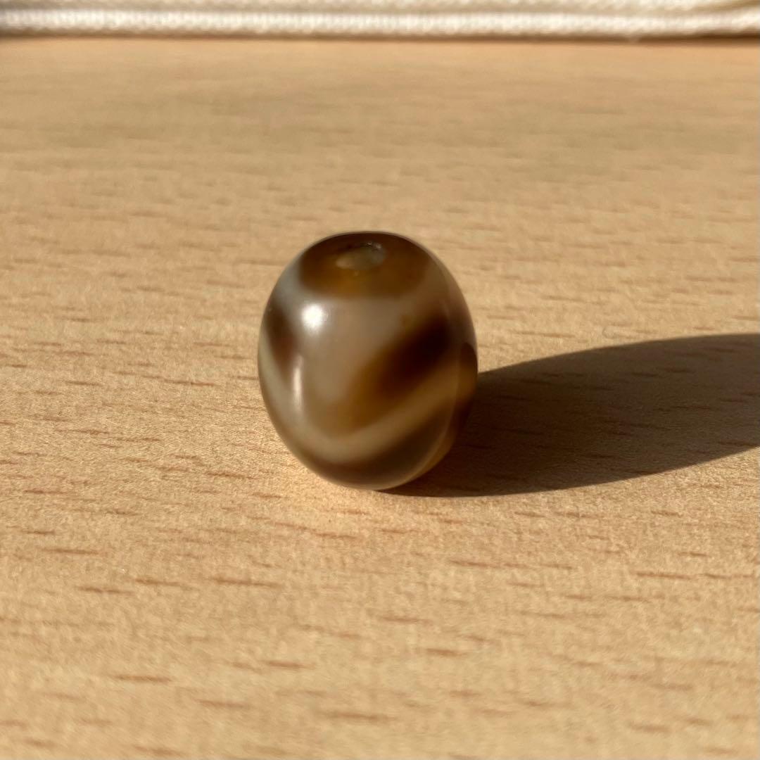 水紋虎牙 天珠 Dzi bead ①