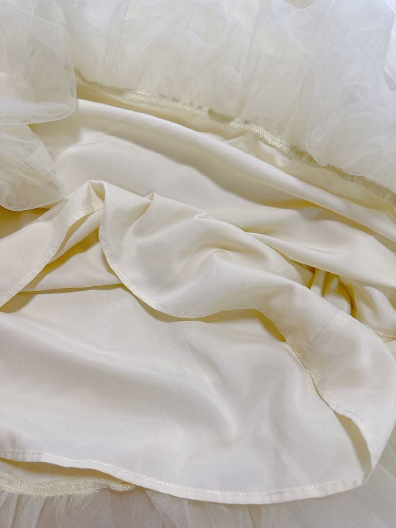 【新品】CELFORD バルーンチュールワンピース＆カーディガン 38 ライム