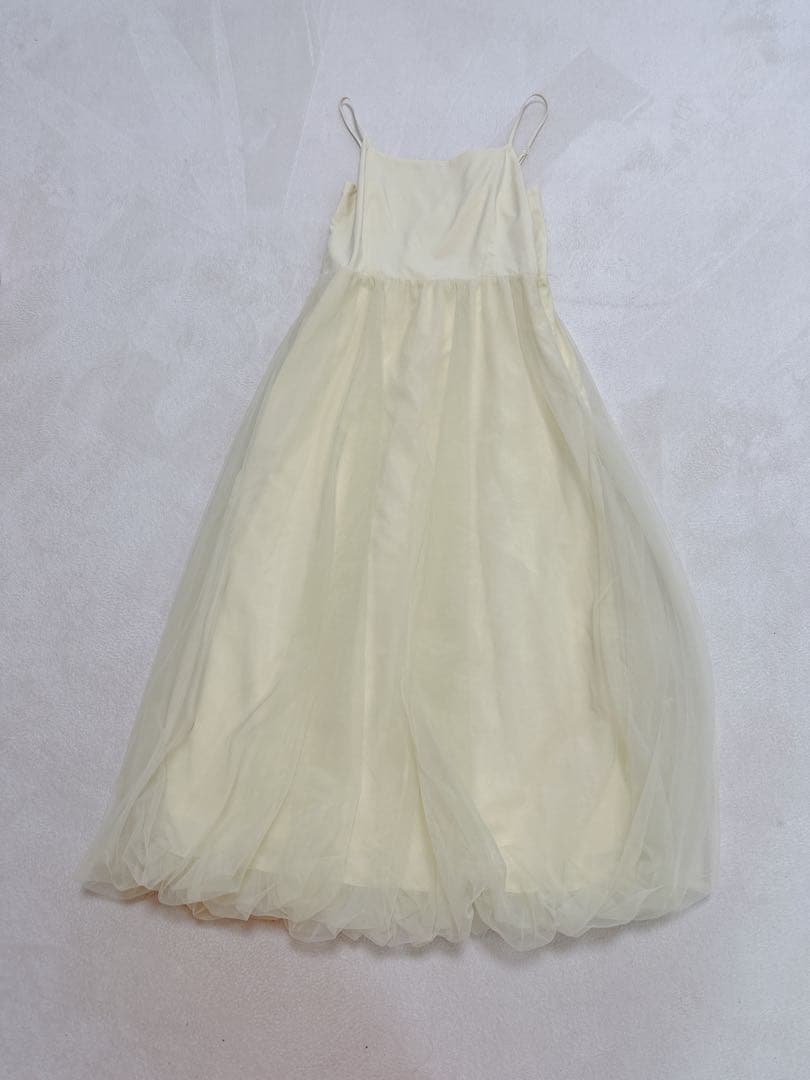 【新品】CELFORD バルーンチュールワンピース＆カーディガン 38 ライム