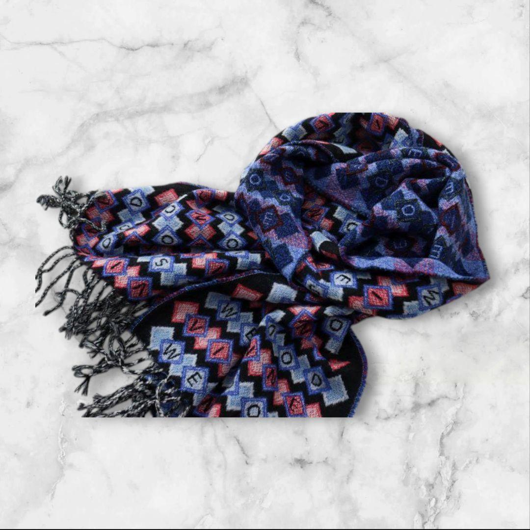 【高原価商品】Vivienne Westwood 幾何学模様 マフラー