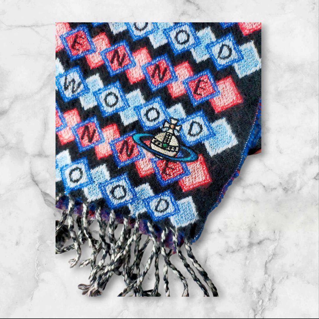【高原価商品】Vivienne Westwood 幾何学模様 マフラー