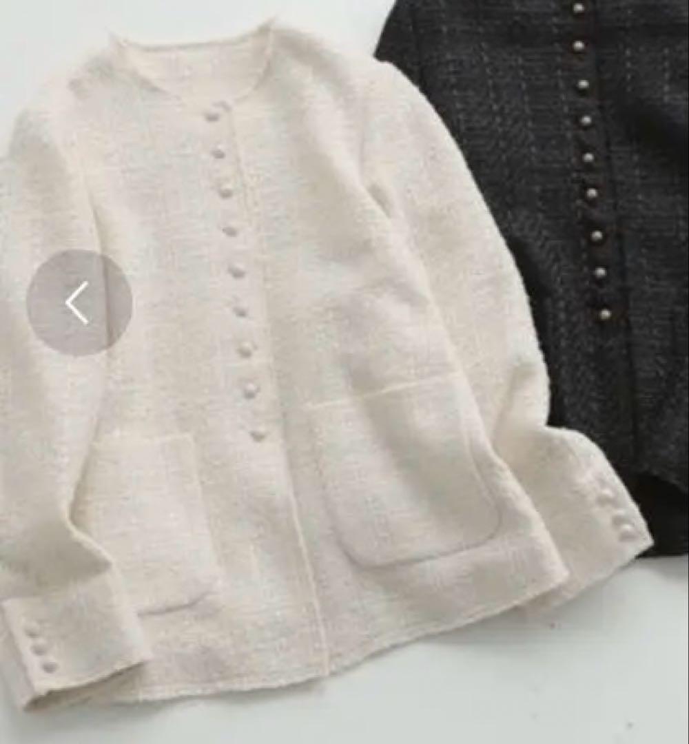 ノーカラージャケット ピュアルセシン