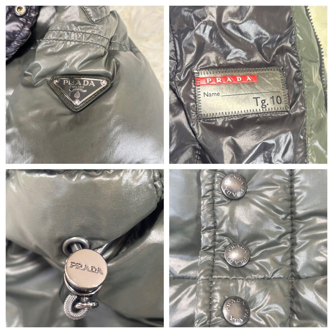 PRADA ダウンジャケット 三角ロゴ オリーブ グリーン サイズ10