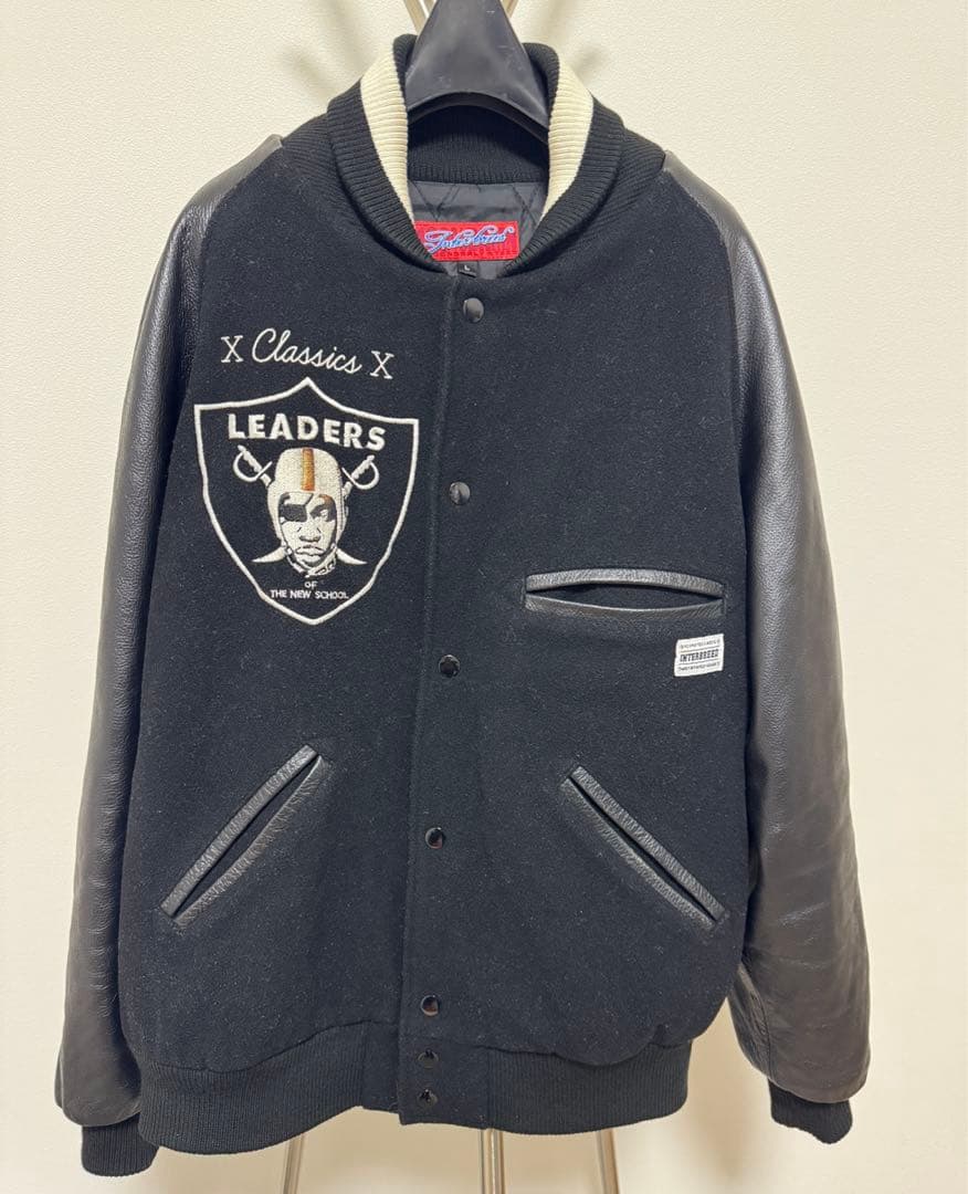 希少✨インターブリード　スタジャン　レザー×メルトン　キルティング