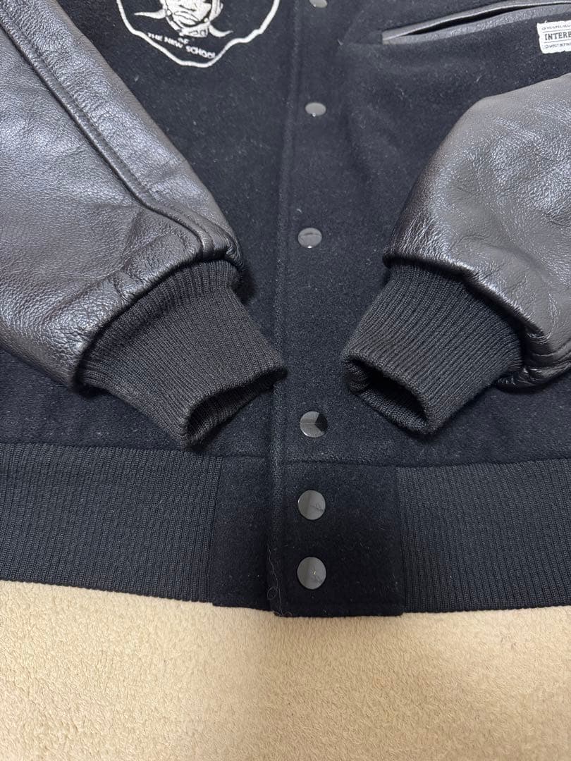 希少✨インターブリード　スタジャン　レザー×メルトン　キルティング