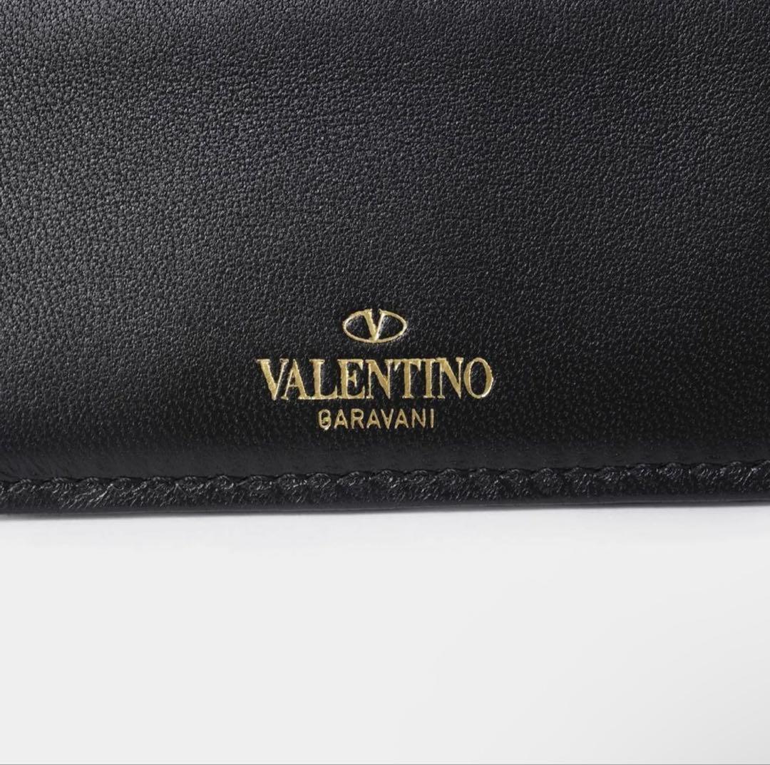 VALENTINO GARAVANI ローマンスタッズ レザーカードケース