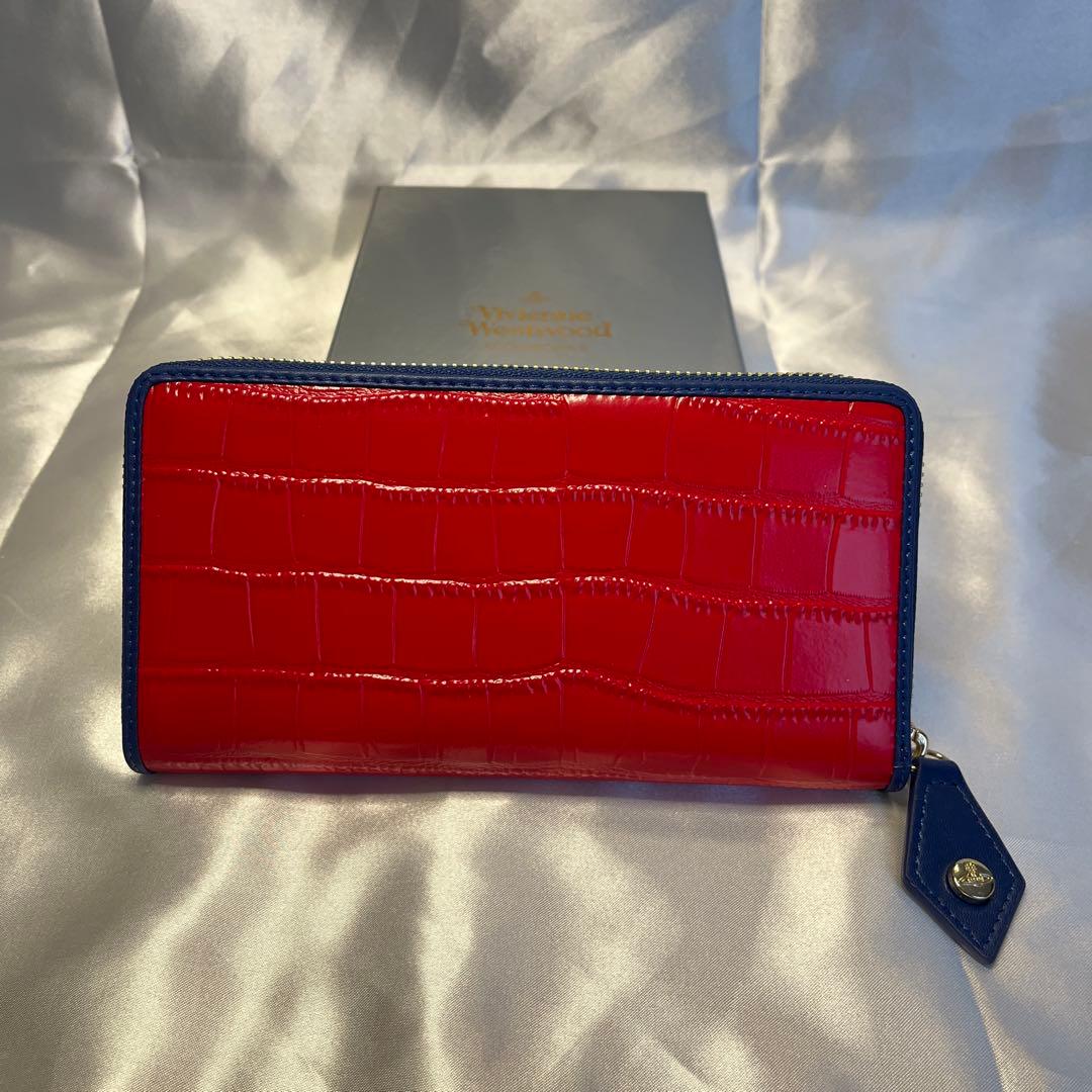 し*ん様 新品 Vivienne Westwood レッド青ライン 長財布 バレ