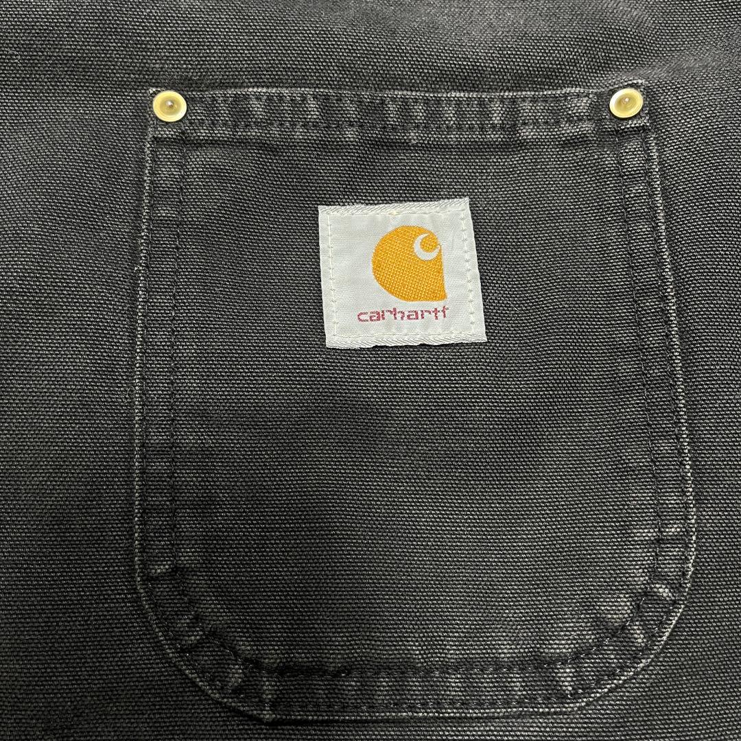 90s USA製 カーハート チョアコート フェード カバーオール 黒