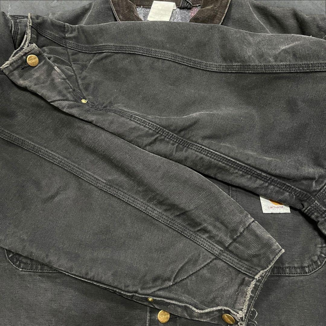 90s USA製 カーハート チョアコート フェード カバーオール 黒